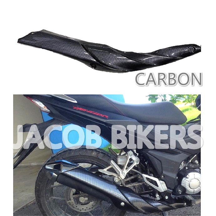 Honda Rs150 Muffler Cover Carbon Style Shopee Singapore