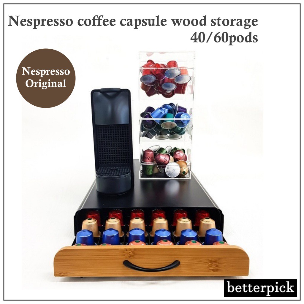 Nespresso coffee capsule wood storage 40/60pods, Starbucks ...