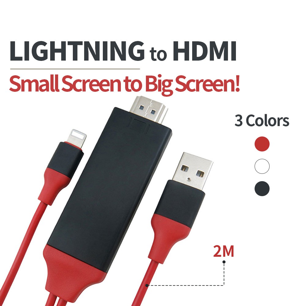 Sg Lightning To Hdmi Cable Apple Iphone To Hdmi Hdr Tv For Iphone Ipad To Smart Tv Projector Shopee Singapore