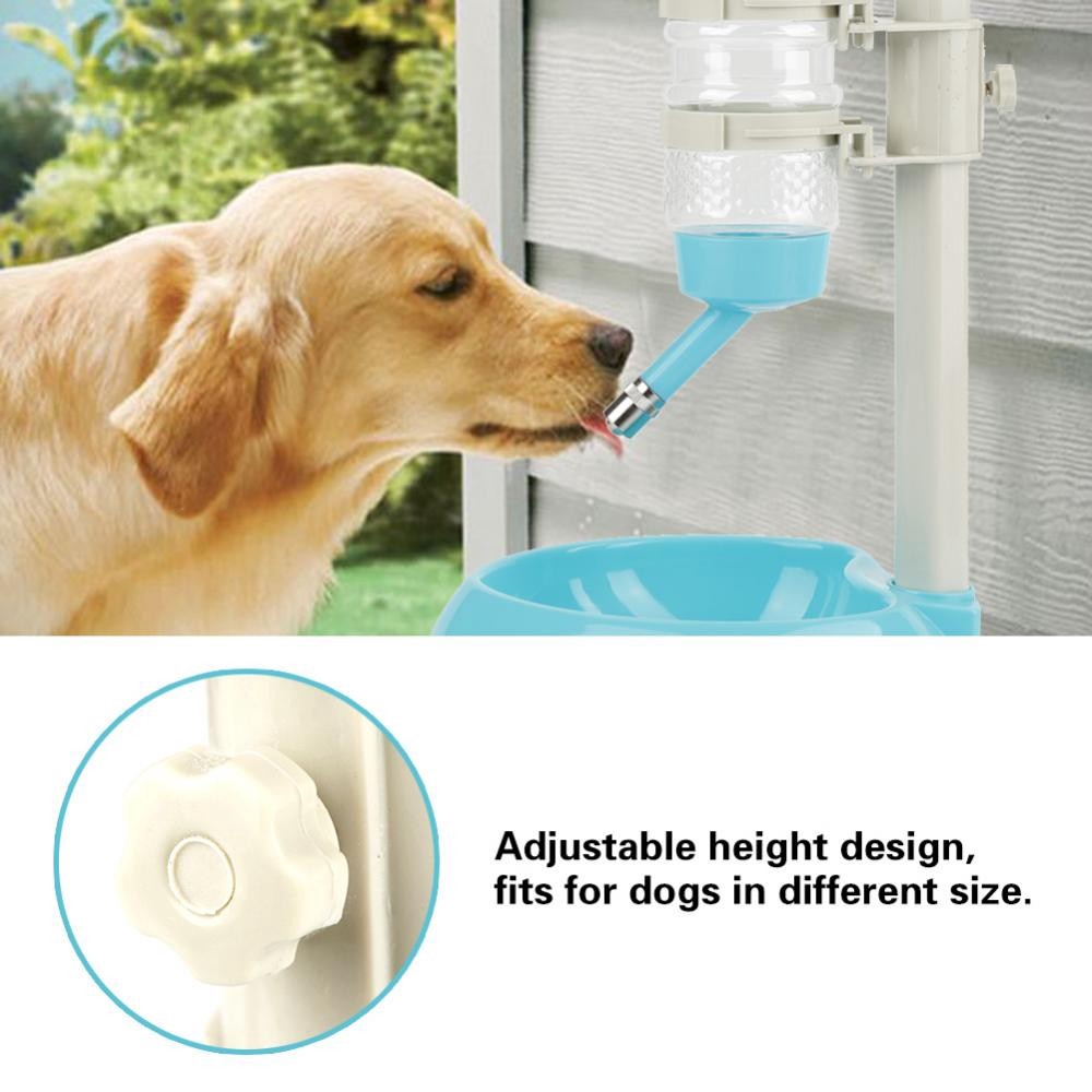Adjustable Dog Bowl Food Dispenser Drinking Bowl Feeder For Pets