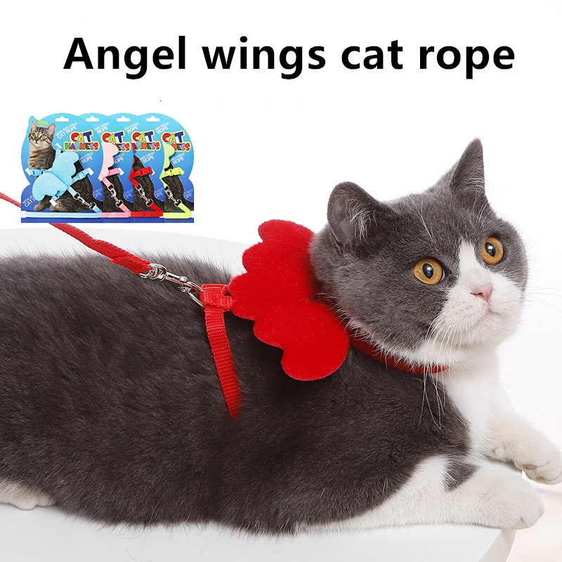 Pet Supplies Pet Cat Leash Angel Wing Chest Strap Shopee Singapore