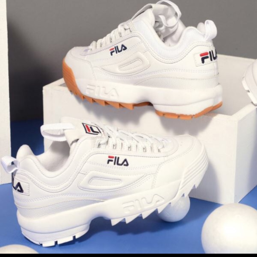 gold fila shoes