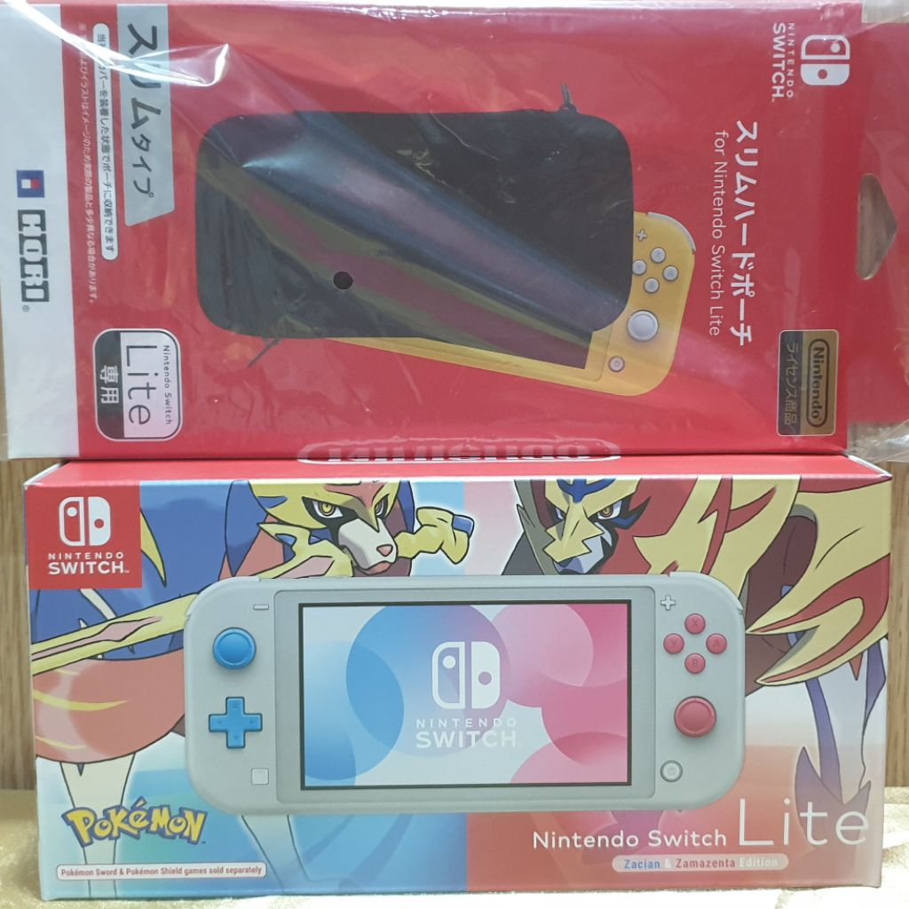 Nintendo Switch Lite Pokemon Sword Shield Limited Edition With Hori Soft Pouch Bundle Shopee Singapore