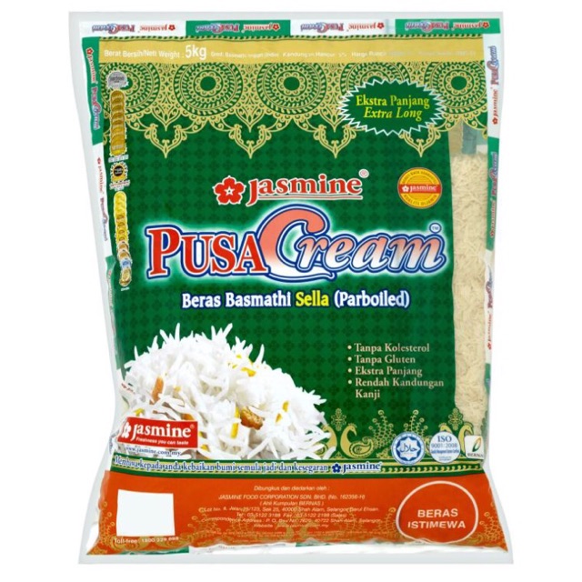 Jasmine Beras Pusa Cream Basmathi Rice 5kg Shopee Singapore