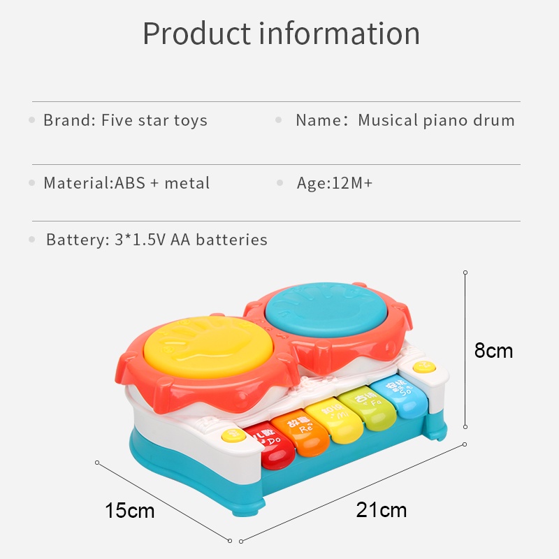 🔥READY STOCK🔥 FS Baby Lullaby Toy Instrument Musical Piano Electronic Organ Toys For Baby With Hand Drum Christmas New Year Kids Gifts – FS >>> top1shop >>> shopee.sg
