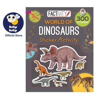 Factivity World Of Dinosaurs Sticker Activity Book With Stickers For Children Ages 5-9