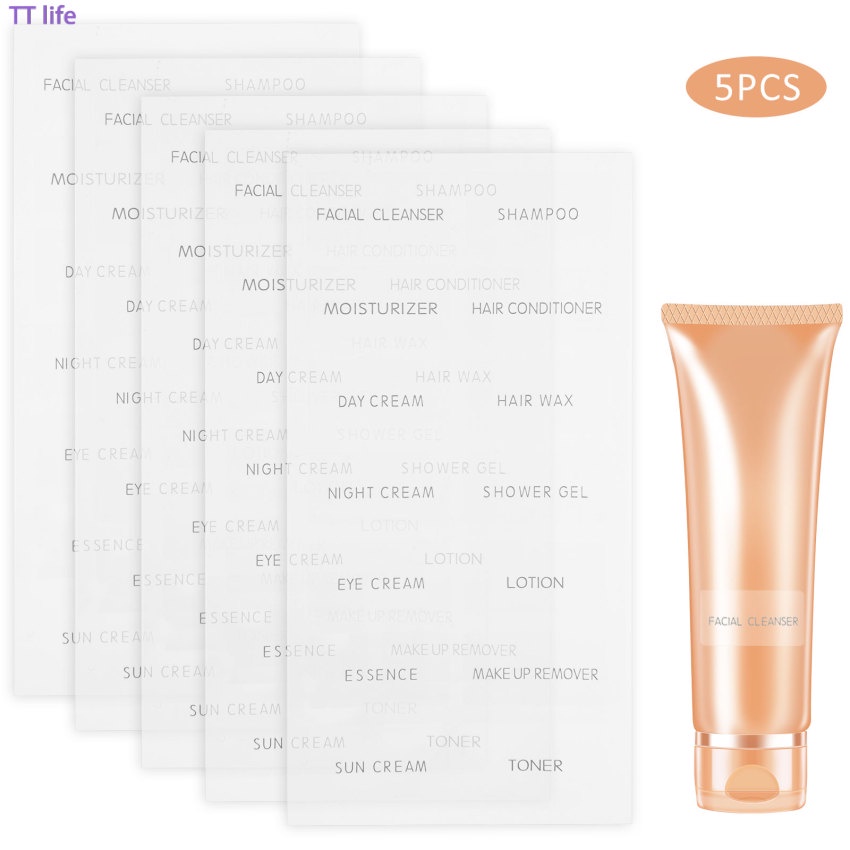 5 pcs Waterproof Soap Labels for Plastic/Glass Bottles, Bathroom/Kitchen Hand Soap Dispenser Label Stickers, Removable Cleaning Bottle Labels for Soap, Lotion, Shampoo Conditioner