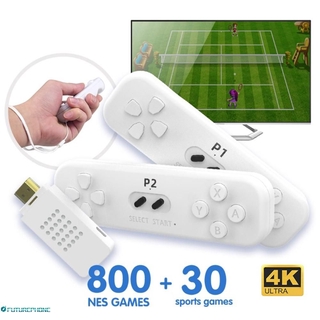 Retro Game Stick With 2.4G Wireless Controller 4K Classic Motion Sensing Game Console Video Game Built in 800 Nes Game White Video Game Console Remote System Bundle Motion Sensing Game Console Home