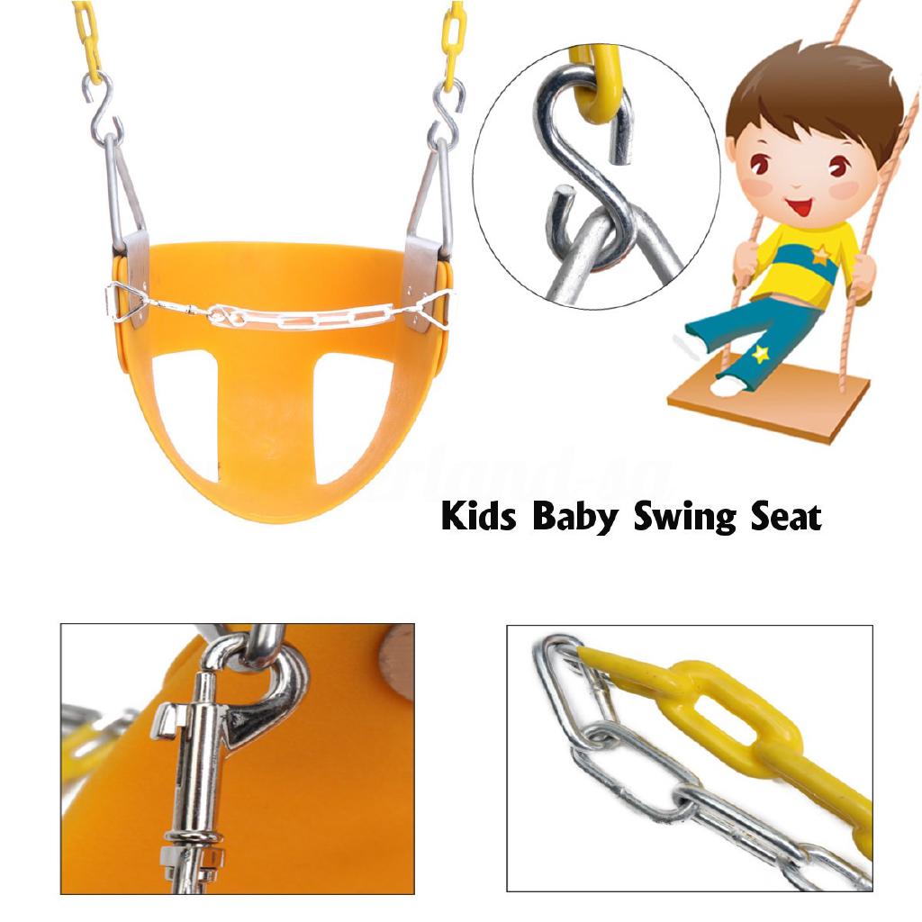 Heavy Duty Half Bucket Kids Baby Swing Seat Play Toys Set