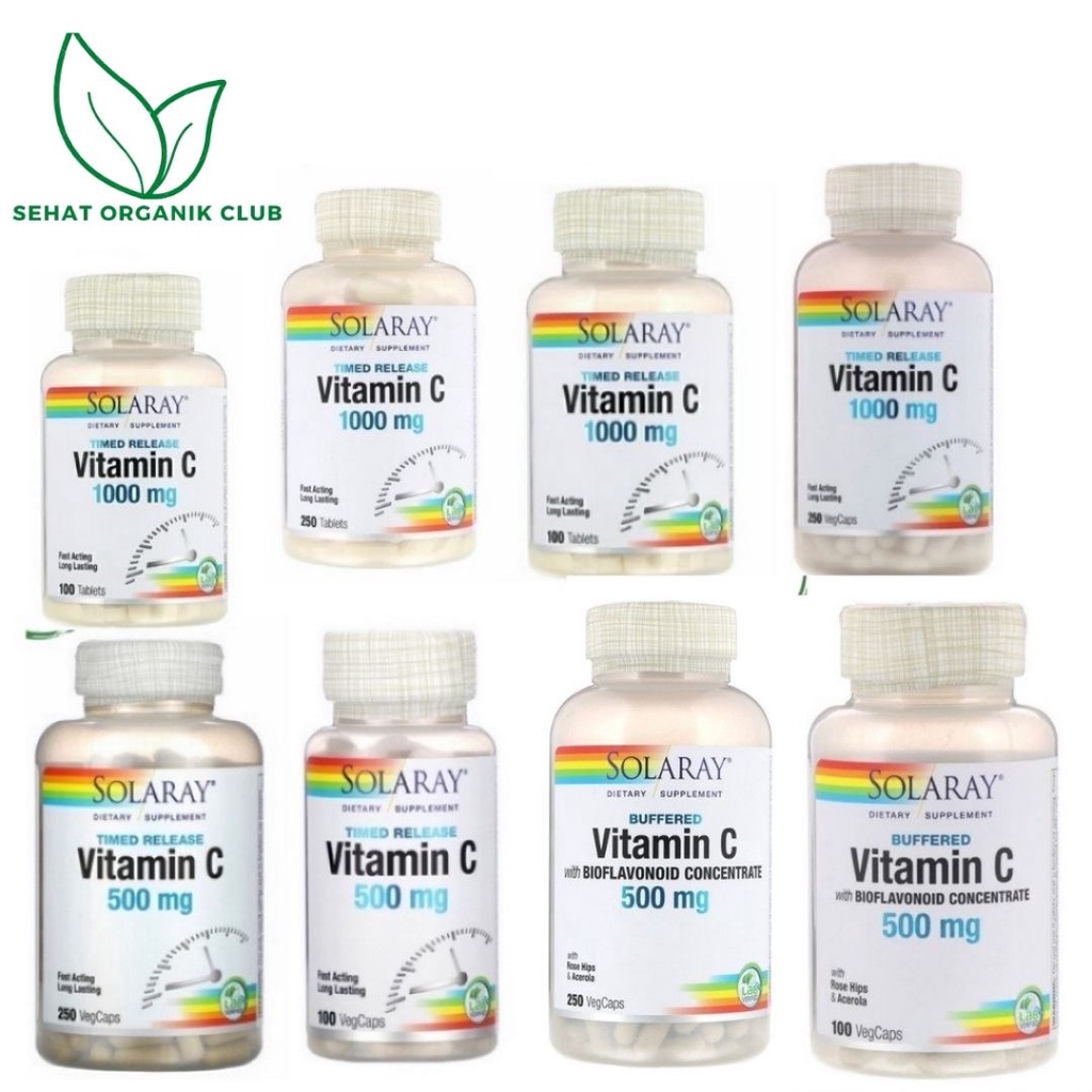 Solaray Timed Release Vitamin C 1000mg 250mg 250mg 250 Tabs; C 1000mg