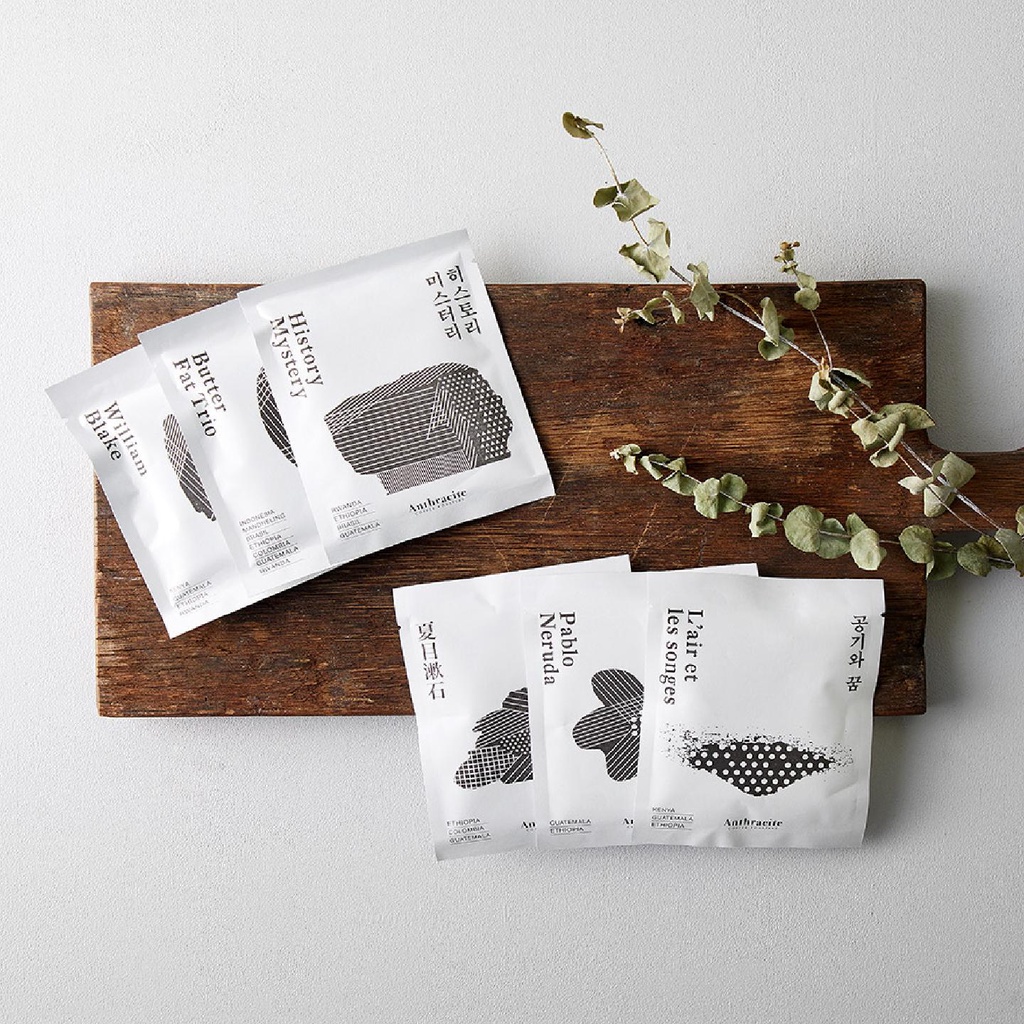 Anthracite Coffee Blend Drip Bag Set (12g x 6ea) [Korean Drip Bag