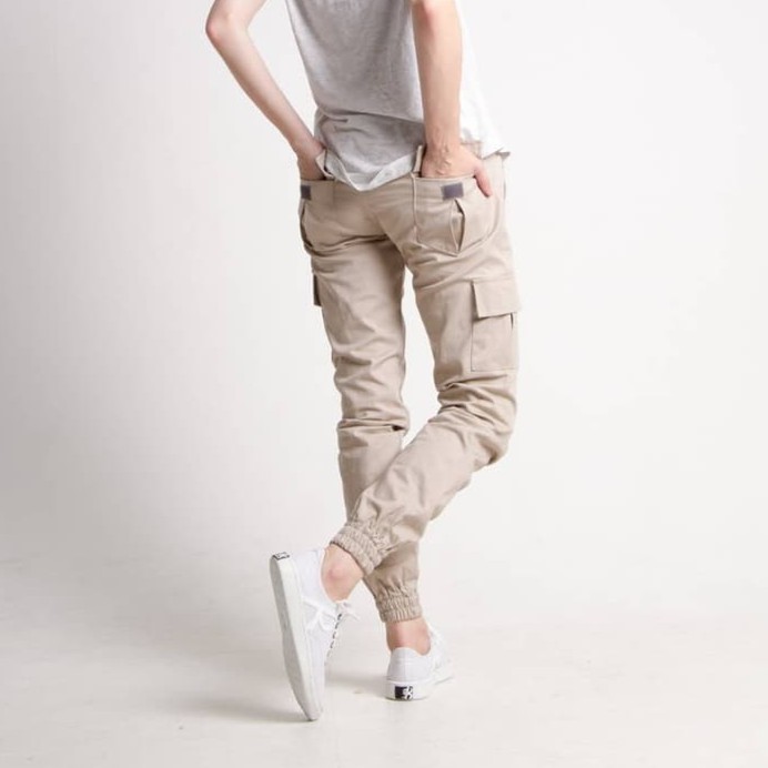 beige cargo joggers womens