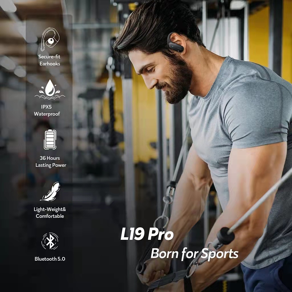 DACOM L19 Tws Sport Bluetooth Earphone Deep Bass True Wireless Earbuds IPX5 Waterproof Earpiece With Mic