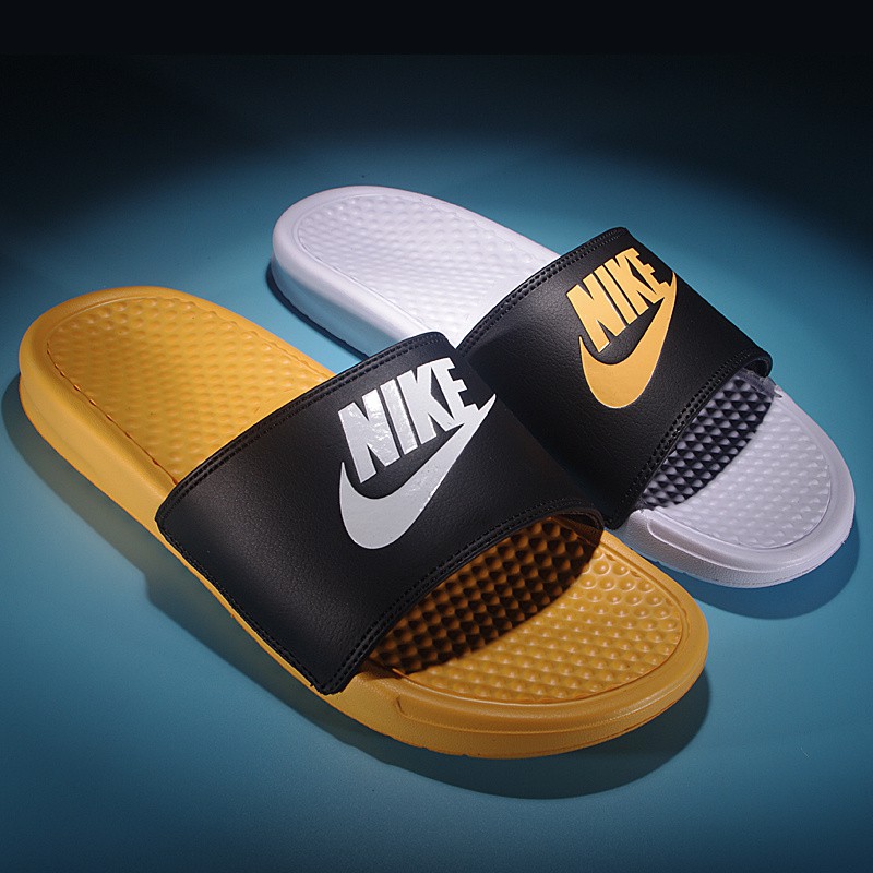 nike benassi yellow