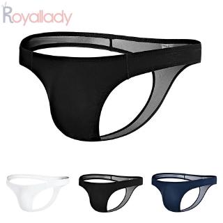 Men's Briefs G String Elastic Waist Pouch Solid Thin Triangle Plus size Men's Underpants Thongs Knickers Sissy