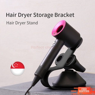 Hair Dryer Stand Rack Storage Organizer Hair Dryer Storage Rack Black / Silver