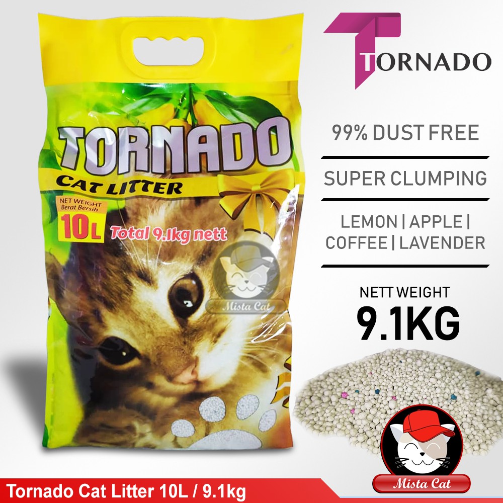 Stock Clearance Tornado Clumping Cat Litter 10l 9 1kg Pasir Kucing Murah Shopee Singapore