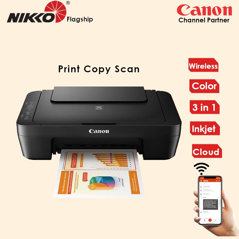 [Local Warranty] Canon PIXMA MG3070S Compact Wireless All-In-One Inkjet ...