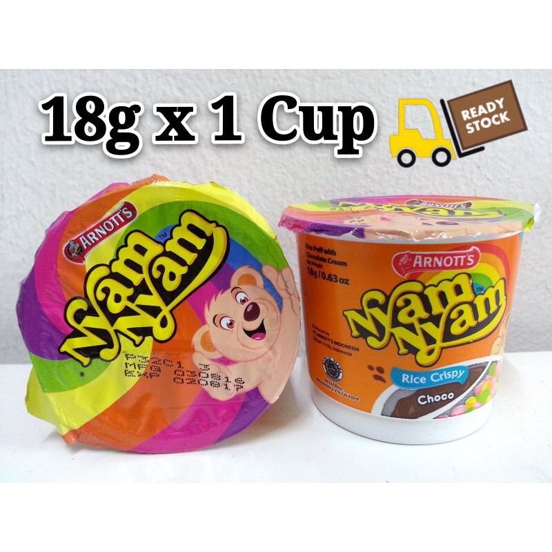 Ready Stock Arnott S Nyam Nyam Rice Crispy Chocolate 1 Cup 18g Shopee Singapore