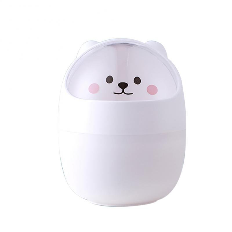 pail 1 Pc Ins Cute Desk Trash Can With Lid Desktop Trash Bin Mini