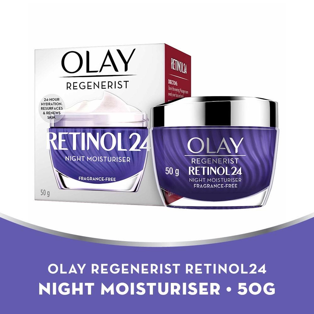 olay regenerist retinol 24 night moisturiser fragrance free 50g