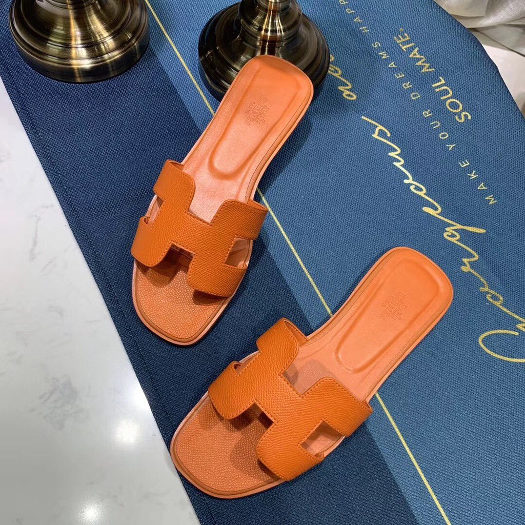 hermes palm slippers