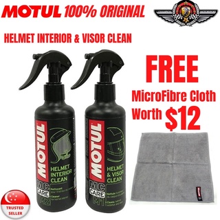 MOTUL M1 Helmet & Visor Clean + M2 Helmet Interior Clean + FREE Micro Fibre Cloth