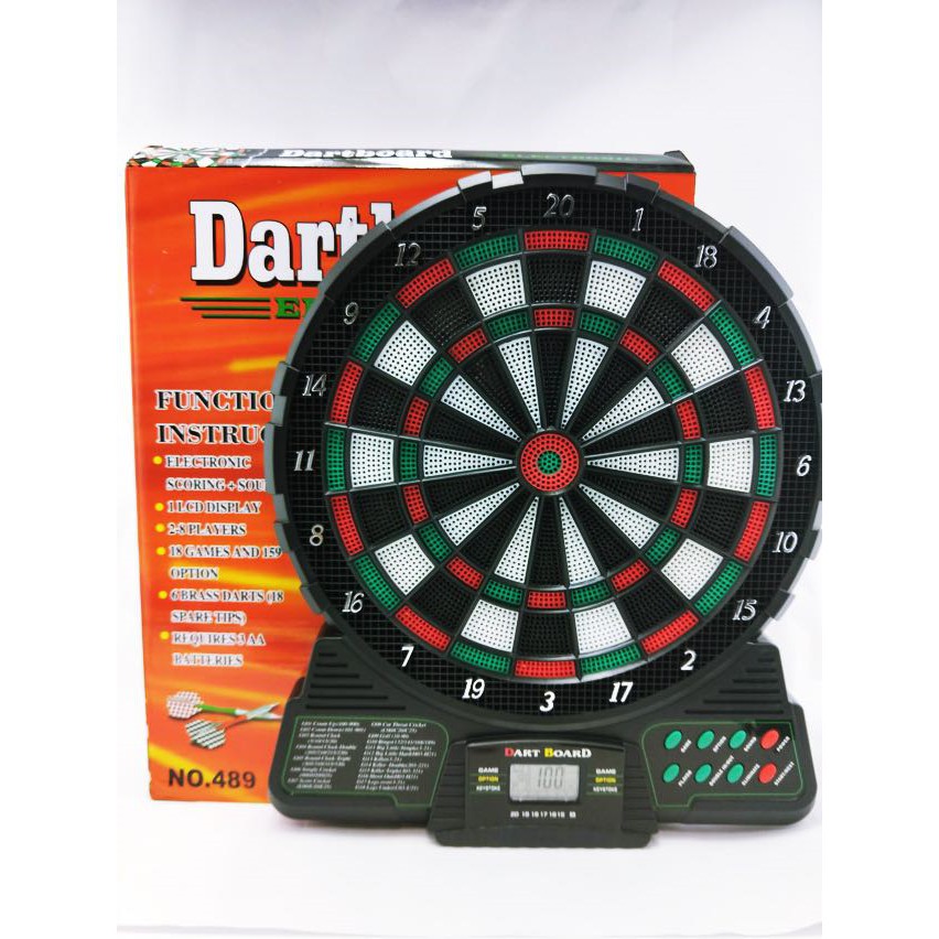 electronic dart board with screen