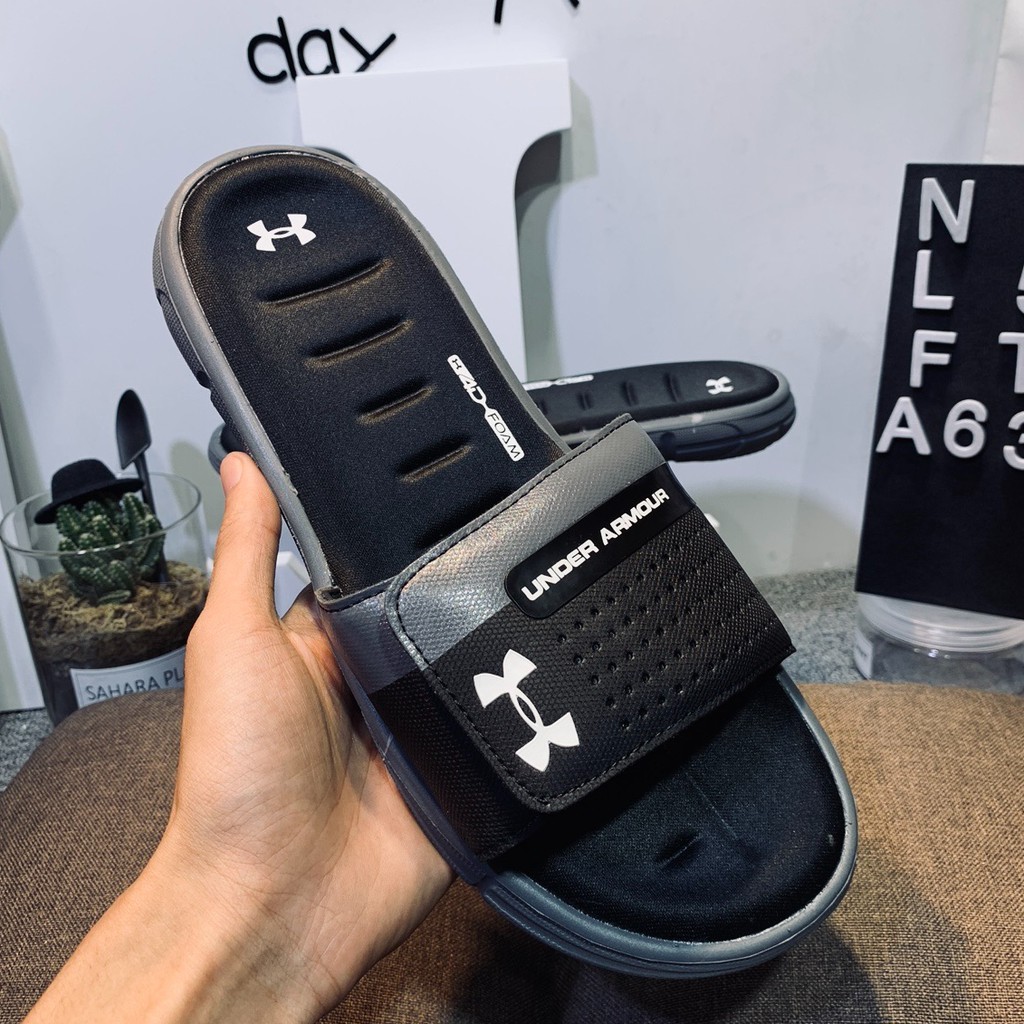 under armour black sandals