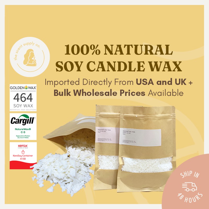 250g/ 500g/ 1kg Soy Wax Flakes & Soy/Paraffin Blend (Cubes/Slab) (USA