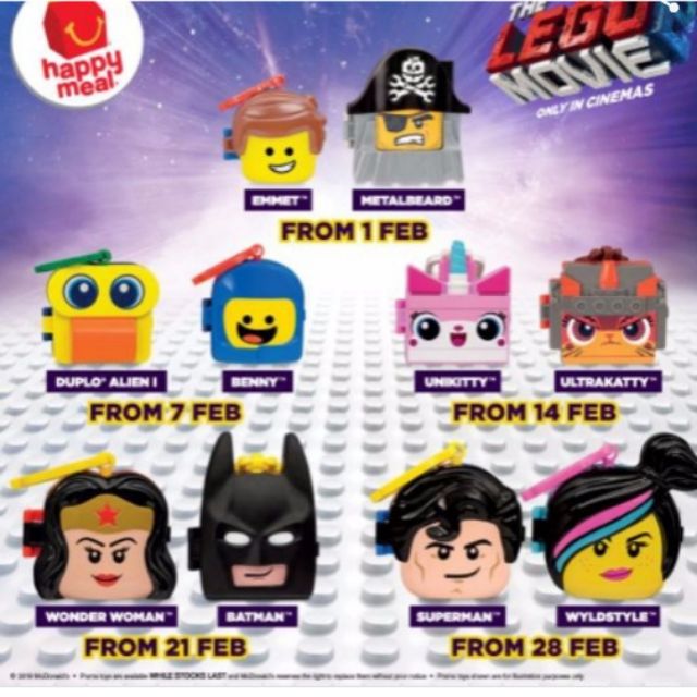 Shop Malaysia Mcdonalds Mcd Mcdonald S Happy Meal Toy The Lego Movie 2 Shopee Singapore
