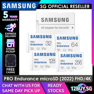 Samsung PRO Endurance MicroSD Card (2022) 140K Hours Recording in FHD/4K 32GB/64GB/128GB/256GB MBMJ22 12BUY.Memory