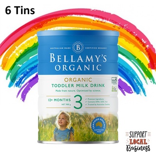 6 Tins [Crazy Sale] Bellamy's ORGANIC STEP 3 TODDLER MILK DRINK #0