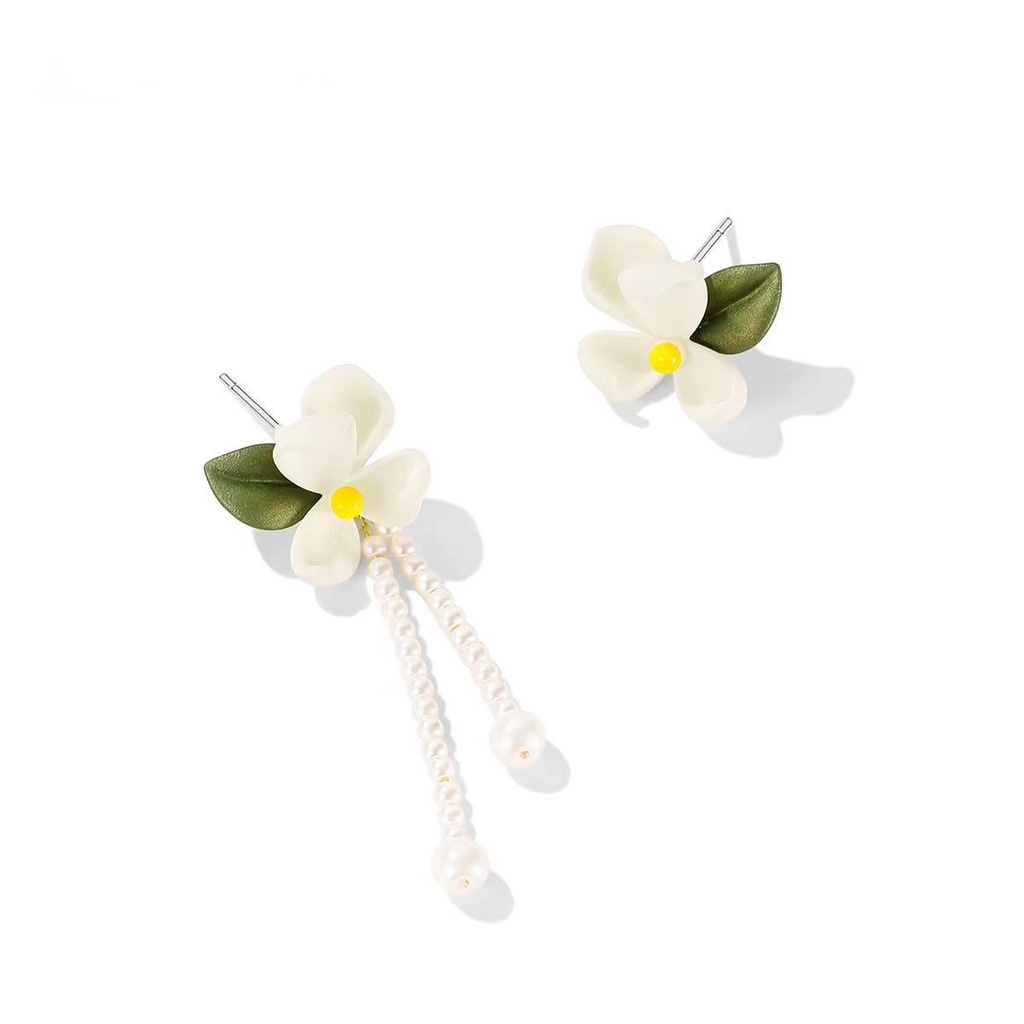 Asymmetrical Gardenia Tassel Earrings Female Summer Mori Lady Pearl 2022 New Style 58wf6.sg