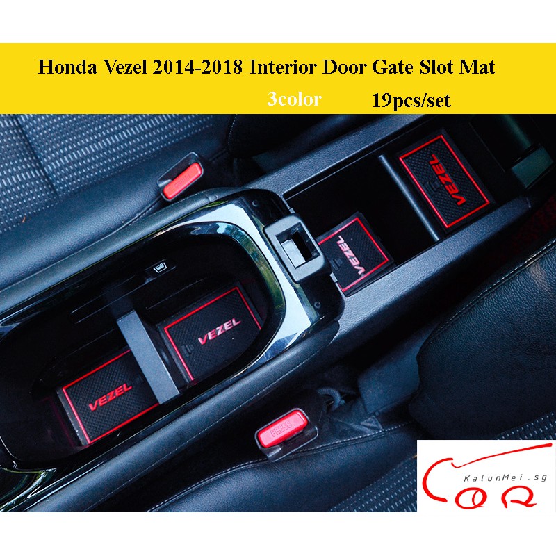 Honda Vezel 14 18 Interior Door Gate Slot Anti Slip Mats Water Proof Dust Prevention Car Accessories Shopee Singapore