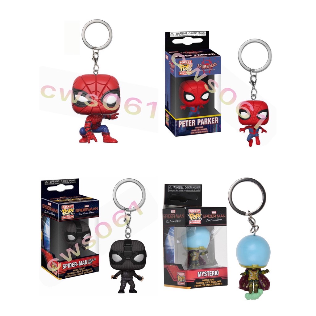 Funko Spider-Man Far From Home Pocket POP Mysterio Figure Keychain NEW 