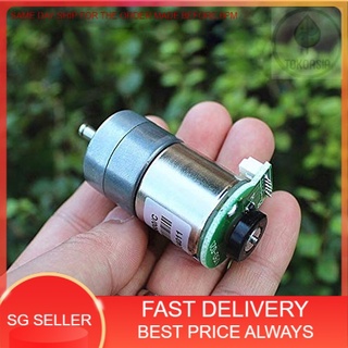 (Ready Stock) DC Motor 12V with Encoder All Metal Gear DC Geared Motor Code Wheel Measurement Speed Trolley Robot motor