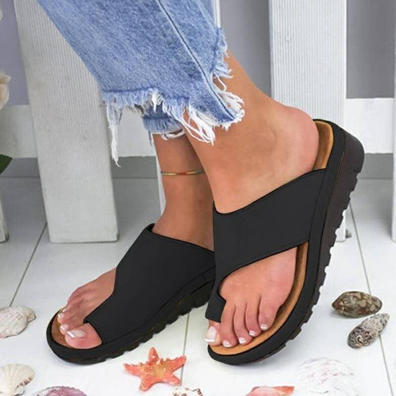 Women Comfy Platform Sandal ShoesBunion CorrectorPeep