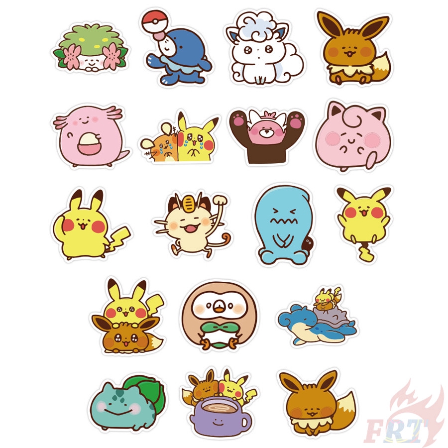 q pokemon go anime stickers 38pcs set diy fashion mixed luggage laptop skateboard doodle decals stickers shopee singapore