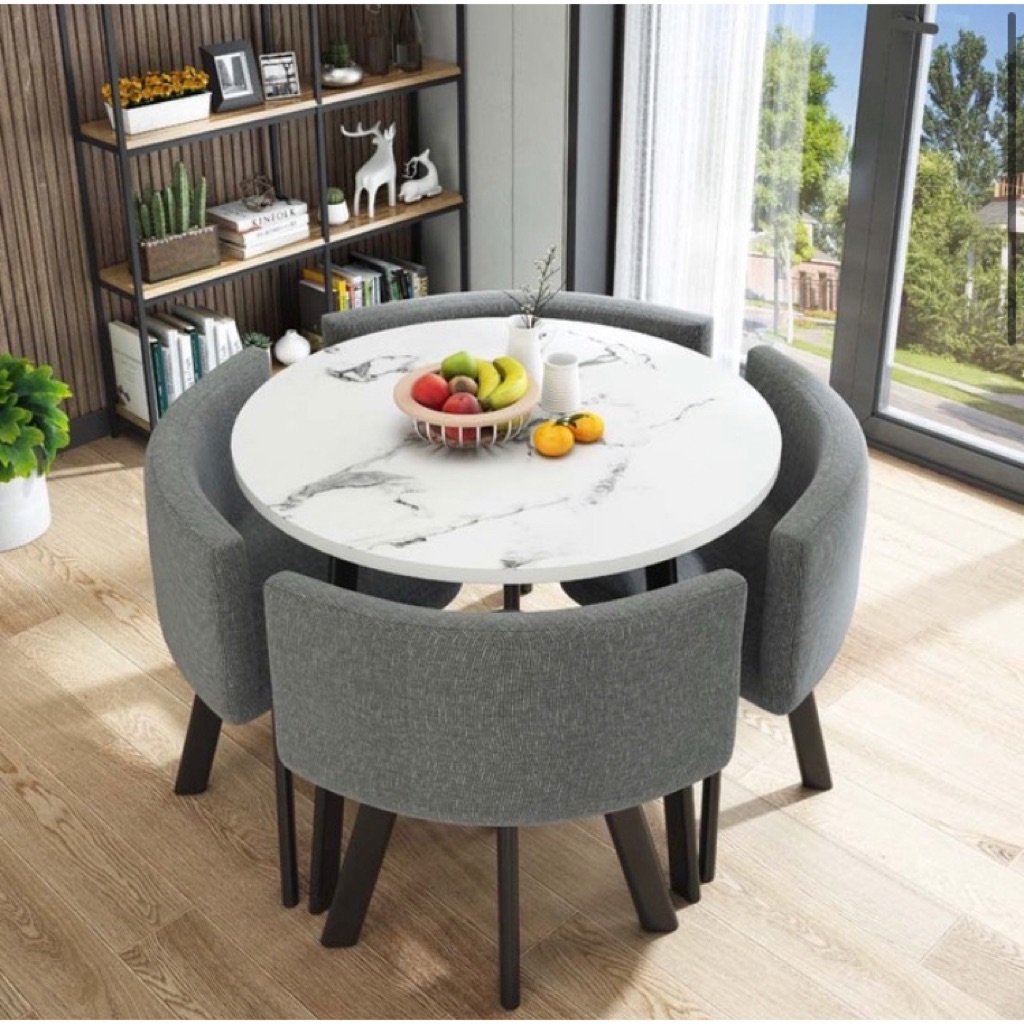 (1 Set 1 Table & 4 Chairs) New Design Durable Comfort