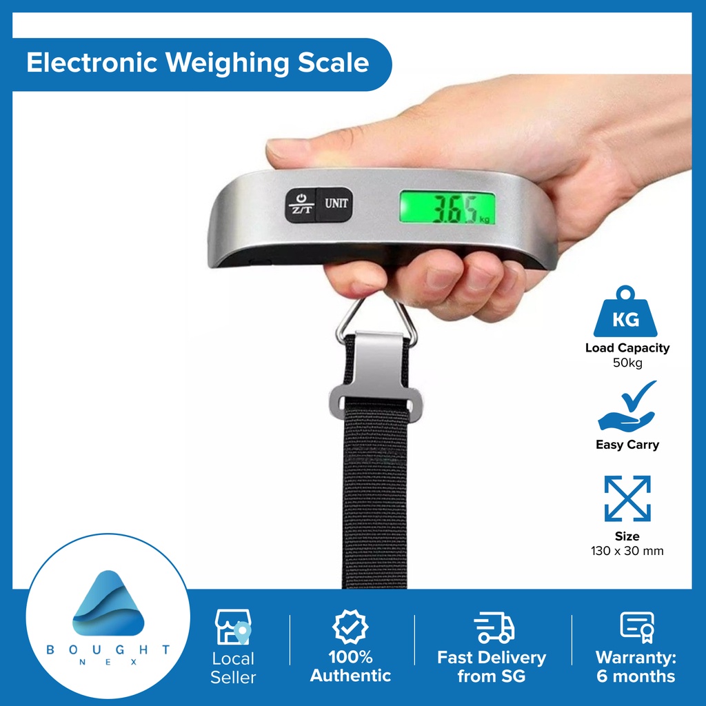 DoMoment 50 kg 110 lb Elektronische LCD Digital Tragbare Gewicht Gewicht Skala Kofferwaage für Gepäck Koffer Reisetasche 