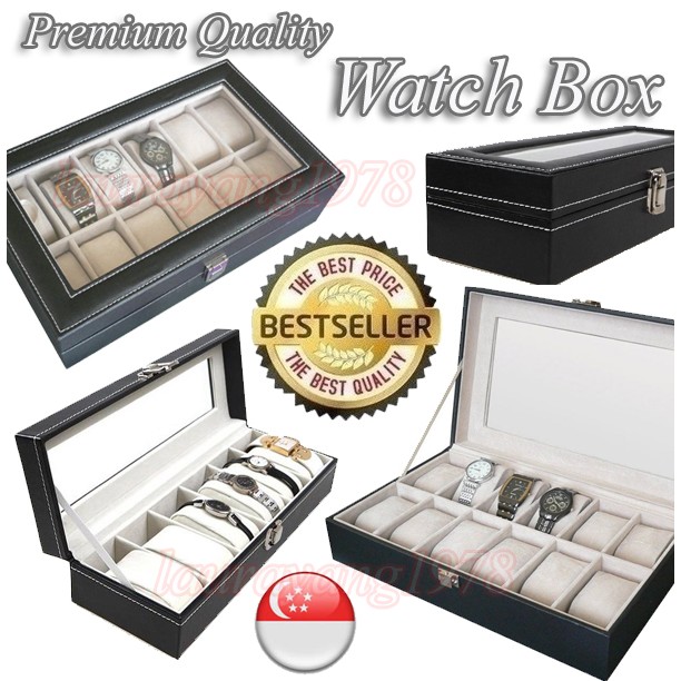 Slot Watch Luxury Case Box Jewelry Storage Display -  [3/6/10/12]