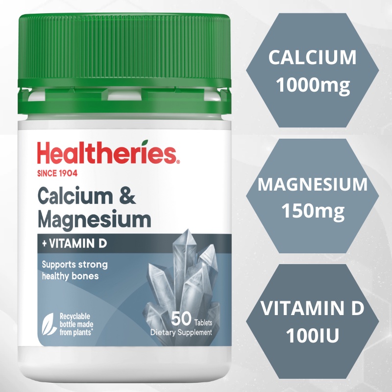 Healtheries Calcium Magnesium Vitamin D Supplement, Maintain Healthy