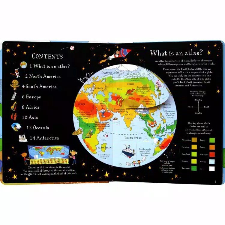 Usborne Lift The Flap Picture Atlas World Science Book Shopee Singapore