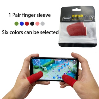 1 Pair Mobile Game Finger Sleeves Controllers Anti-sweat Breathable Gaming Touch Screen Thumb Sleeves