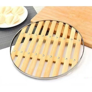 Bamboo Grid round Steamer Household Thickened Bamboo Plate for Streaming Bamboo Steamer Steaming Rack Steamed Matching Steamer Cloth/Bamboo Basket /Steam Cake / Huat Kuih / Bakul buluh kukus kuih / Fatt Gao basket #8