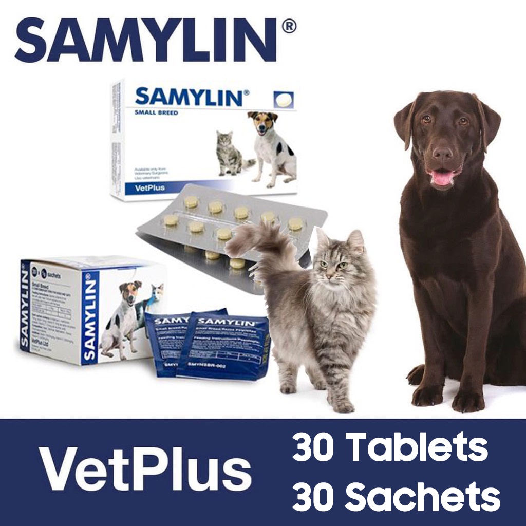 VetPlus Samylin Small Breed for Dogs & Cats 30 Tablets / Sachets ...