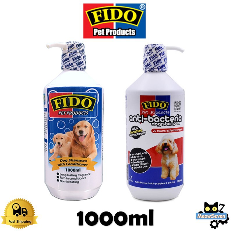 Fido Dog Shampoo with Conditioner 1000ml (Fido AntiBacteria, Shampoo