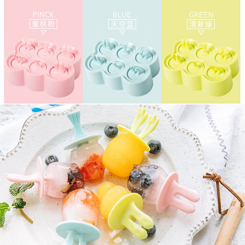 Silicone Ice Cream Cake Mold Ice Lolly Baking Frozen Mould Tray DIY Kitchen Tool