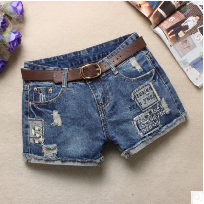 Youthful Outfit Washed Scratching Hole Ripped Mini Cowboy Bermuda Feminina Denim Shorts Short Jeans Shopee Singapore